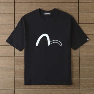 evisu black basic t shirt