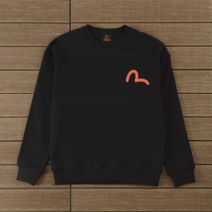 evisu black long sleeve sweatshirt