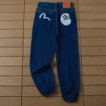 evisu blue denim pants