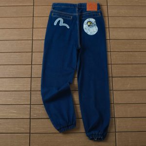 evisu blue denim pants