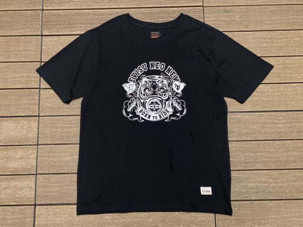 evisu born to ride black tee