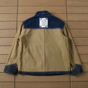 evisu brown denim jacket