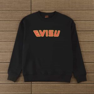 evisu cats black sweatshirt