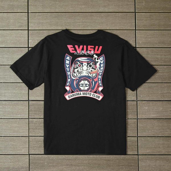 evisu daruma moto club black shirt