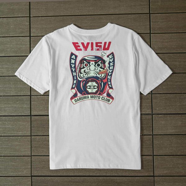 evisu daruma moto club white shirt