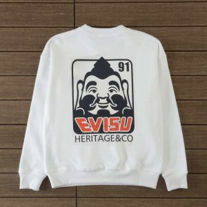 evisu heritage & co white sweatshirt