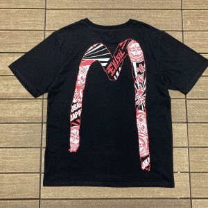 evisu logo black t shirt