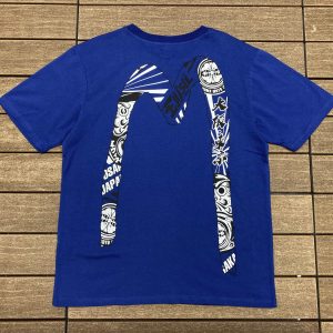 evisu logo blue t shirt