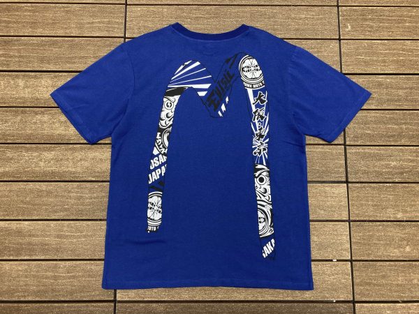 evisu logo blue t shirt