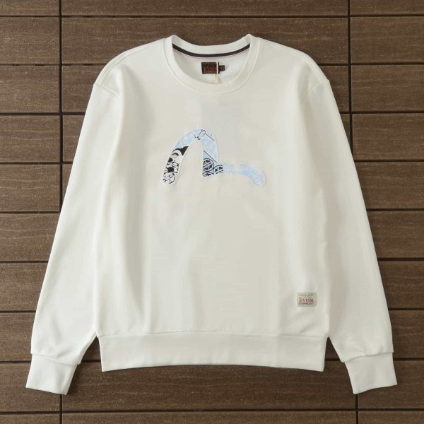 evisu logo white basic sweatshirt