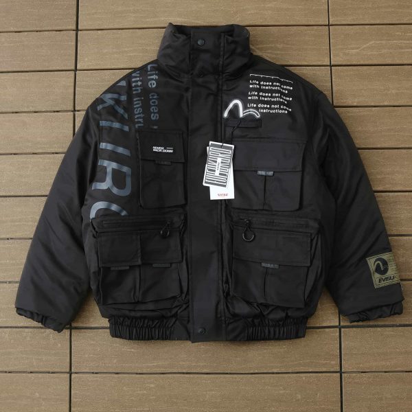 evisu never back down puffer jacket