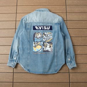 evisu sky blue denim jacket