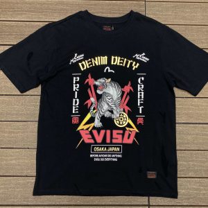 evisu tiger black shirt