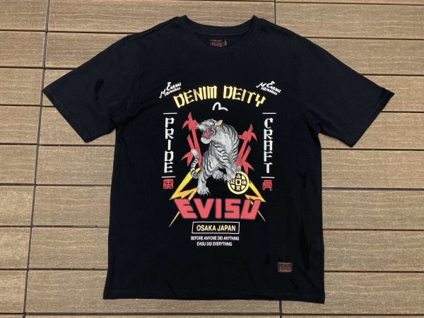 evisu tiger black shirt