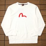 evisu white basic long sleeve