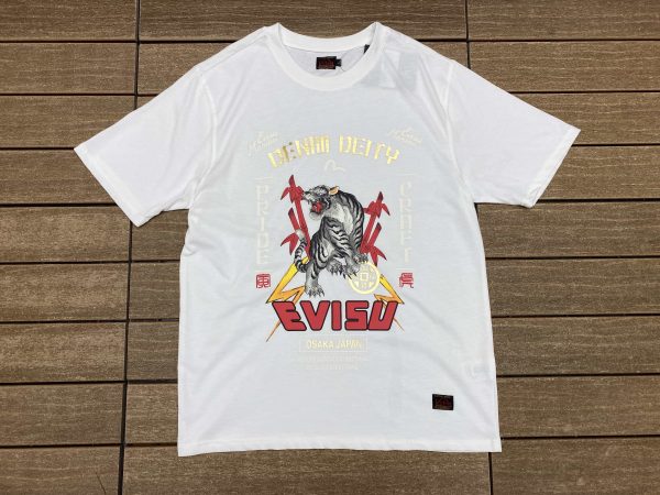 evisu white basic t shirt